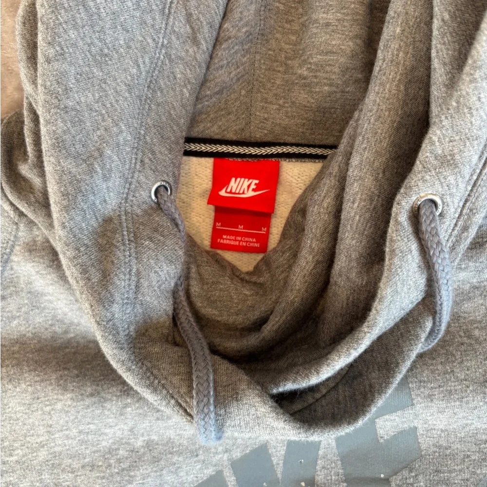 Nike Gray Hoodie with Silver Logo